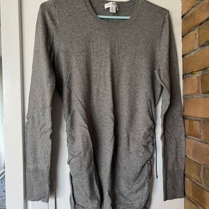 Gray maternity sweater